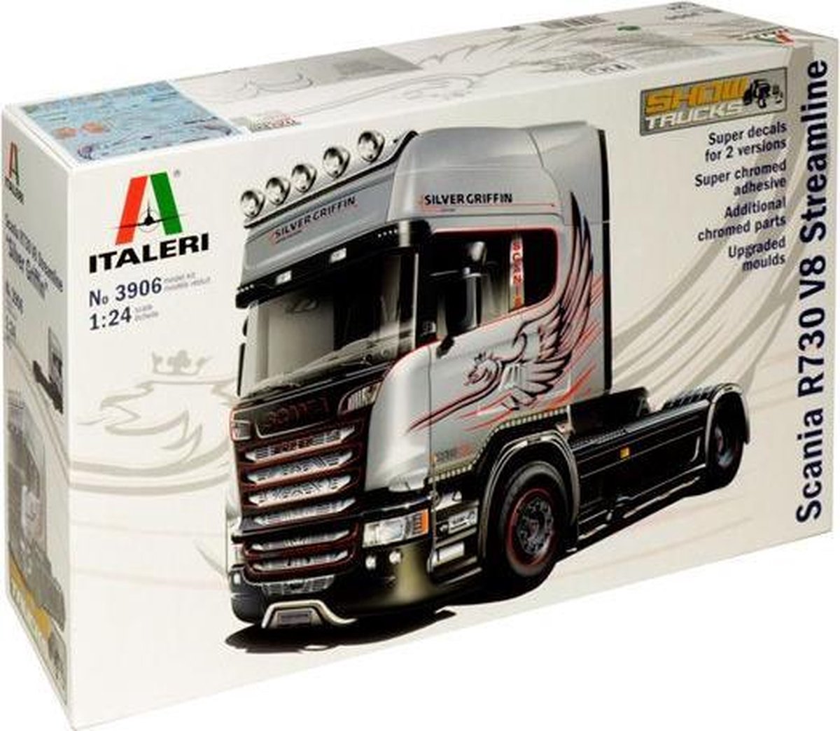 Italeri 3906 Scania R730 V8 Streamline “Silver Griffin” 1:24