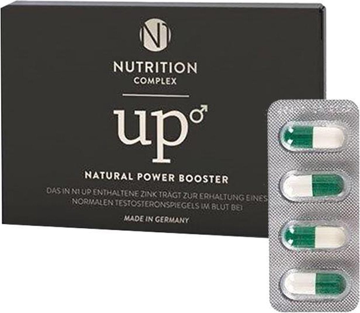 N1 Up - Natural Power Booster - 4 capsules - Pills & Supplements - Erection Formulas