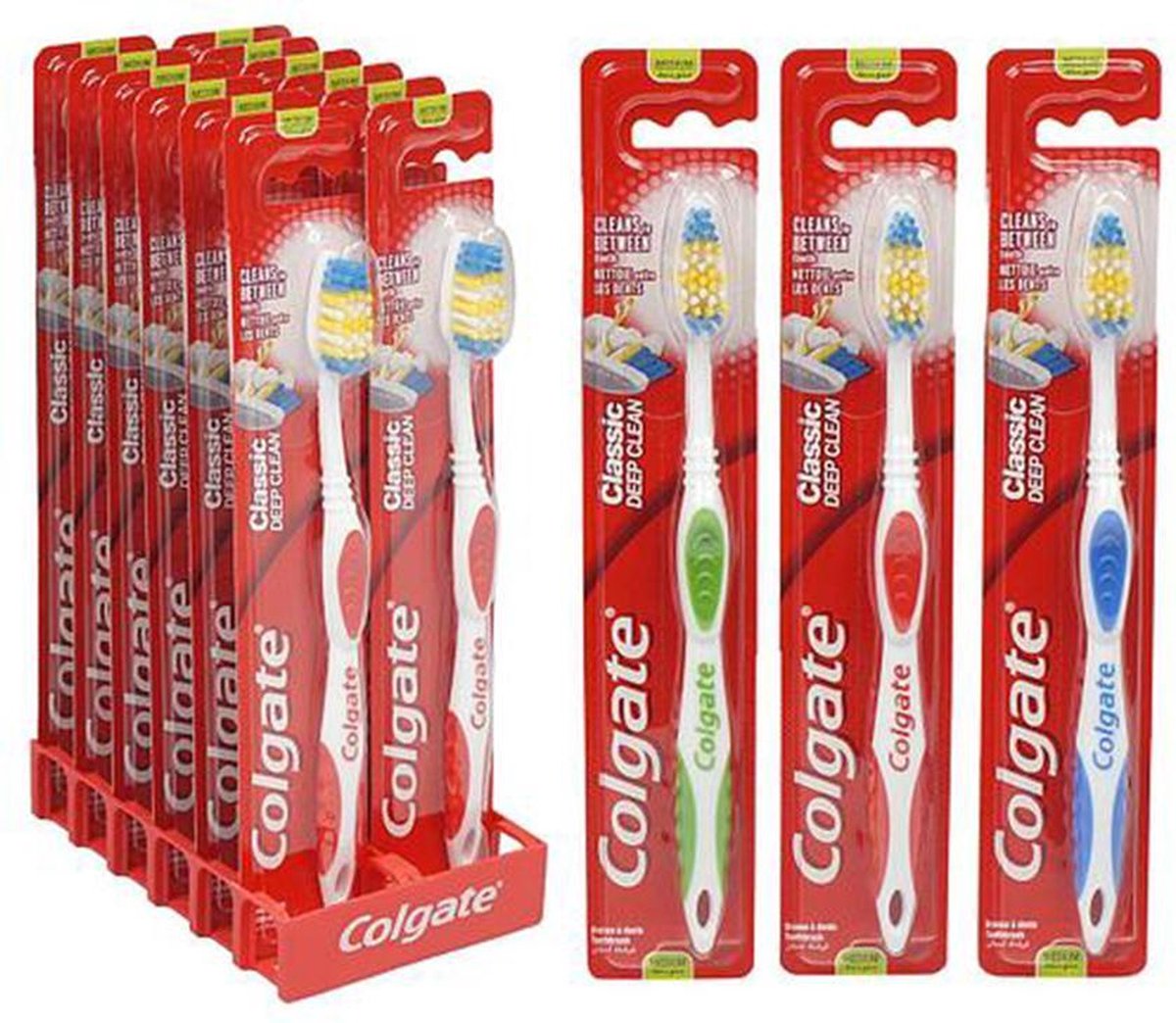 Colgate Tandenborstel - Classic Deep Clean Medium - 4 STUKS
