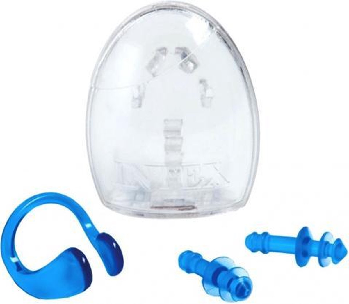 Intex - Oordoppen En Neusclip - Blauw - inclusief meeneemdoosje