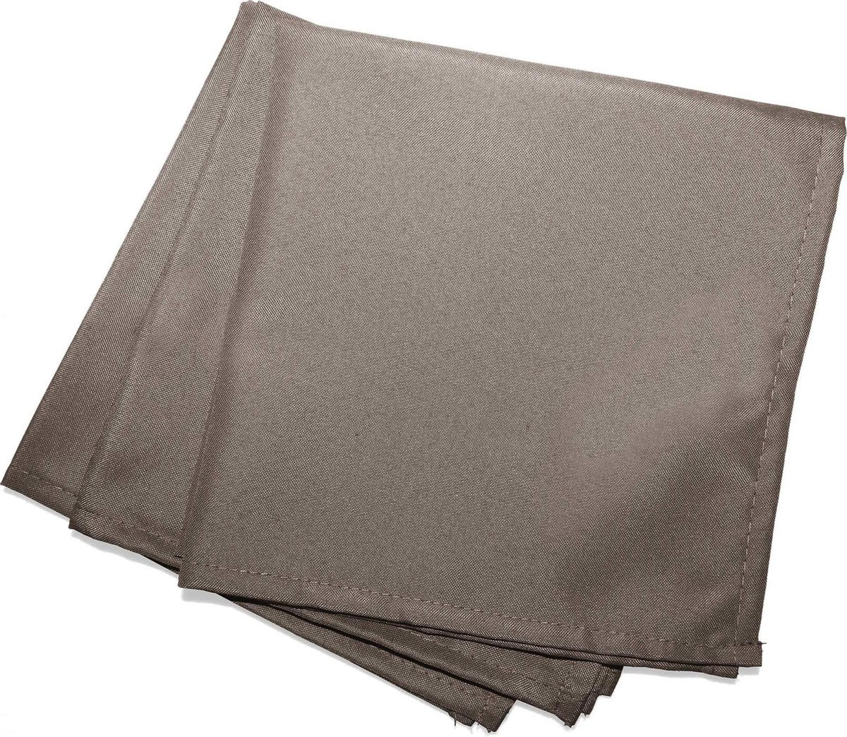 Servetten Essentiel  40x40cm taupe 3 stuks polyester