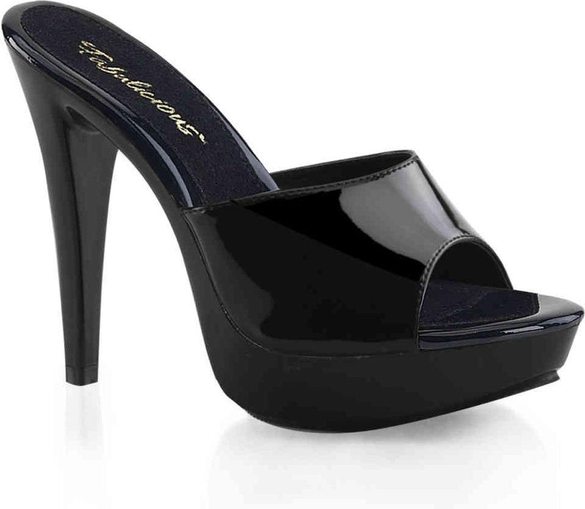 Fabulicious Muiltjes met hak -41 Shoes- COCKTAIL-501 US 11 Zwart
