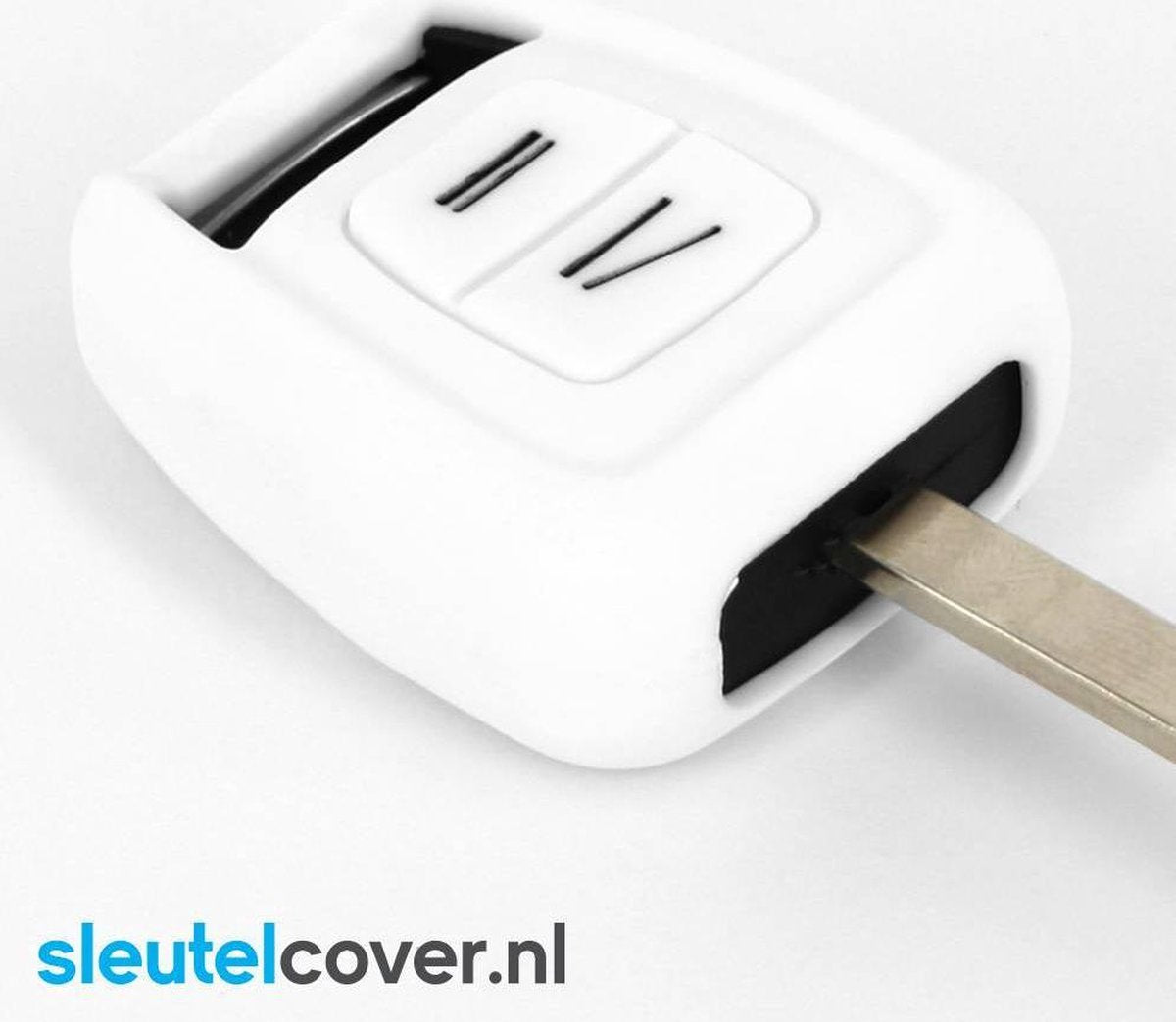 Opel SleutelCover - Wit / Silicone sleutelhoesje / beschermhoesje autosleutel