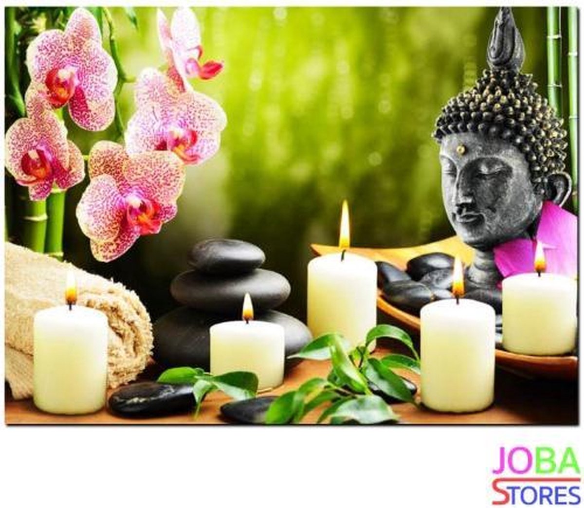 Diamond Painting "JobaStores®" Buddha Kaarsen - volledig - 40x30cm