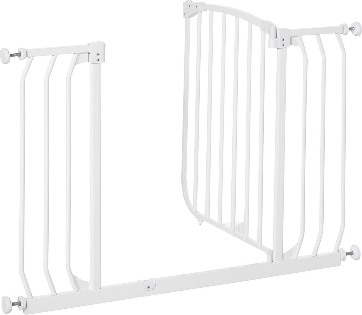 Traphekje zonder boren - Hek - 97-108 cm - Wit