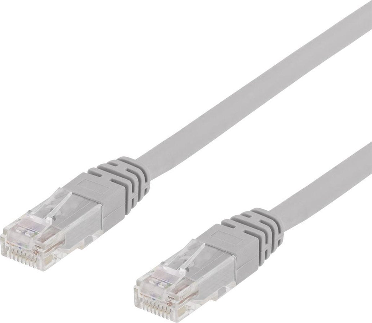 DELTACO TP-60 Cat6 U/UTP Netwerkkabel LSZH - Grijs - 0.5 meter
