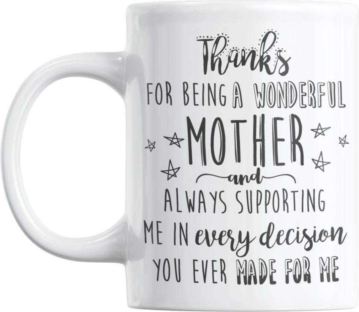 Studio Verbiest - Mok - Mama / moeder / moederdag - Thanks for being a wonderful mother (M2) 300ml
