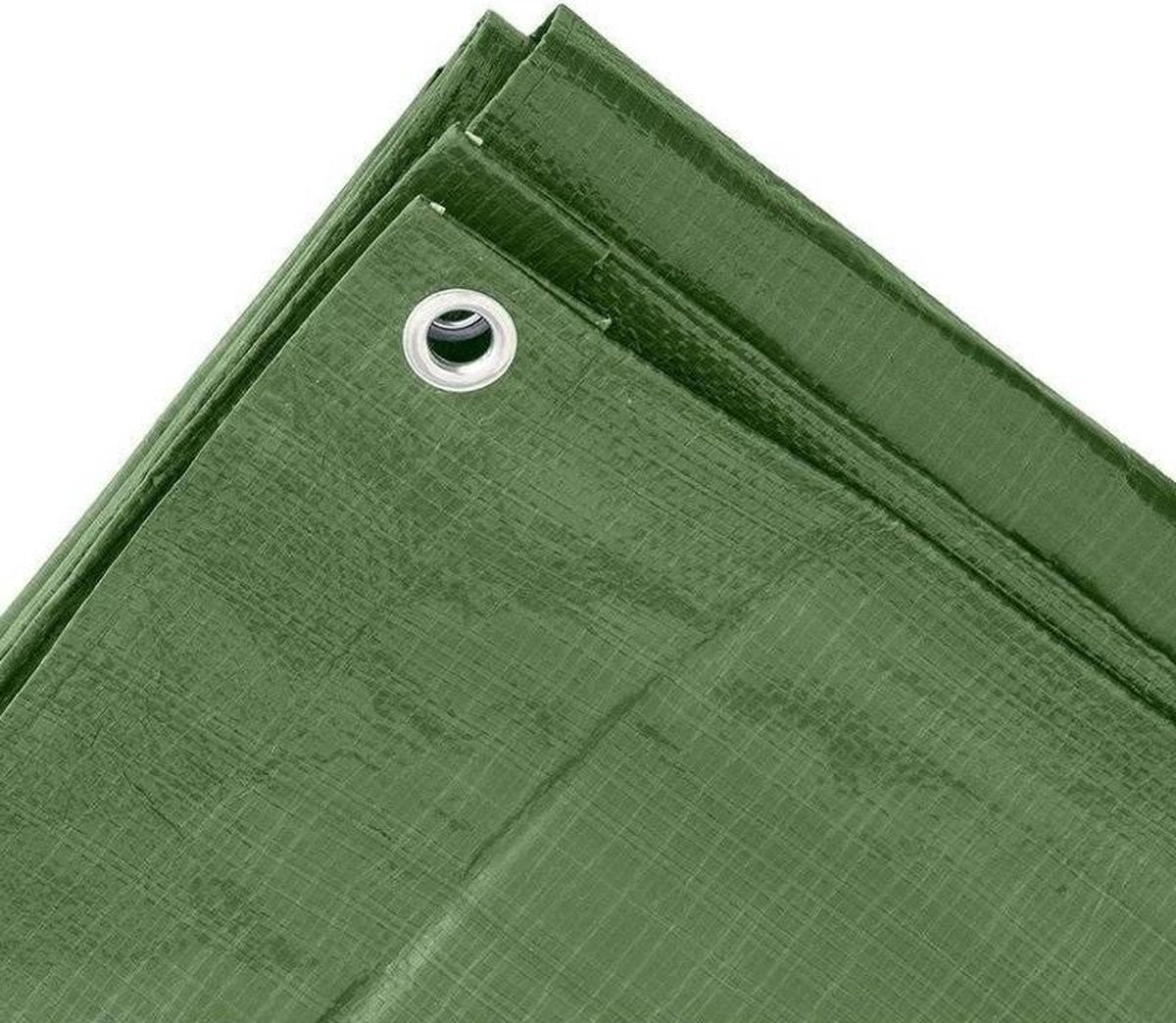 2x Groene afdekzeilen / dekzeilen - 8 x 12 meter - dekkleden / zeilen