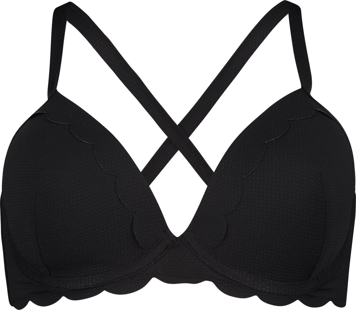 Hunkemöller Dames Voorgevormde beugel bikinitop Scallop Cup E + - maat F70