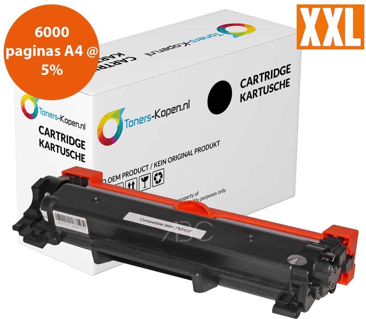 Compatibel Toner voor Brother TN-2410 TN-2420 XXL 6000 pagina's Toners-kopen_nl