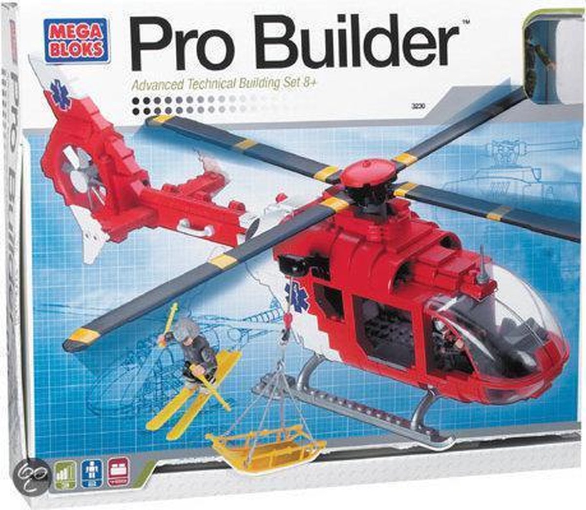 Mega Bloks Rescue Helikopter Bouwset - Constructiespeelgoed