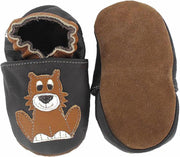 Hobea babyslofjes L�we Leo dunkelbraun Maat: 16-17 (12