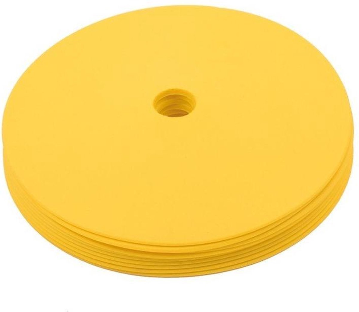 Vloermarkering set schijven | Geel | 10 stuks | Cawila | Anti-slip