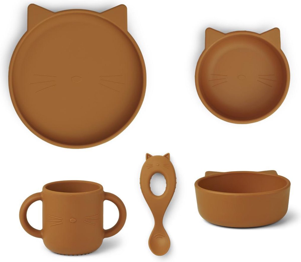 Liewood Vivi Siliconen Set cat mustard