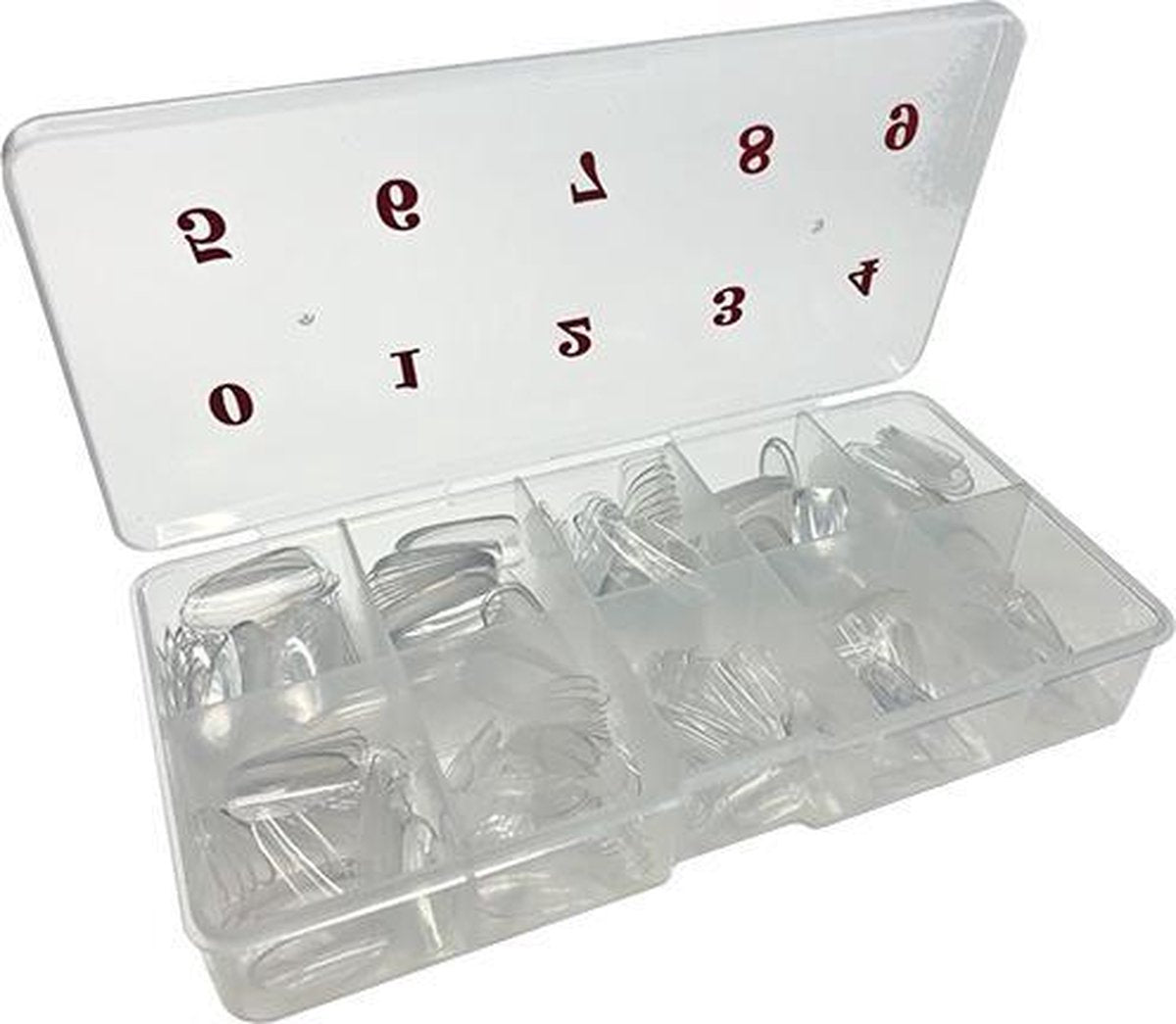 Glas nagels doos 500 stuk plus tiplijm - Glas tips - clear tips - nagels - kunstnagels - nepnagels - nagel lijm