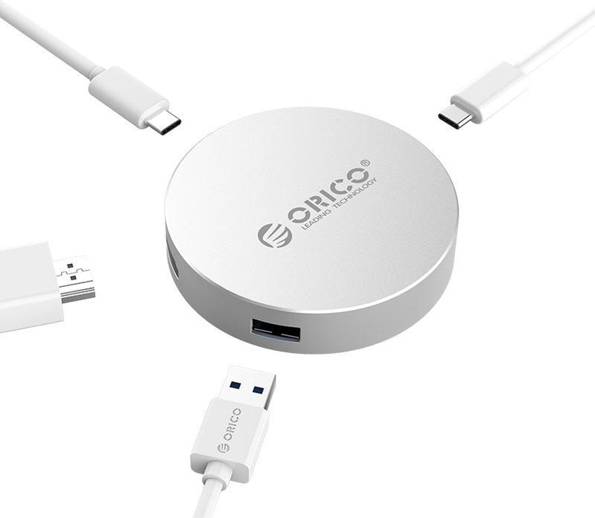 Orico - Multi Functionele USB Type C Hub aluminium HDMI converter - Zilver