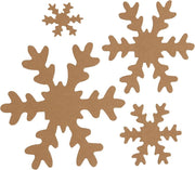 Sneeuwvlok. naturel. d: 3+5+8+10 cm. 350 gr. 16 stuk/ 1 doos