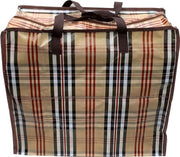MixMamas Big Shopper met rits M - 45 x 40 cm - Ruit Beige