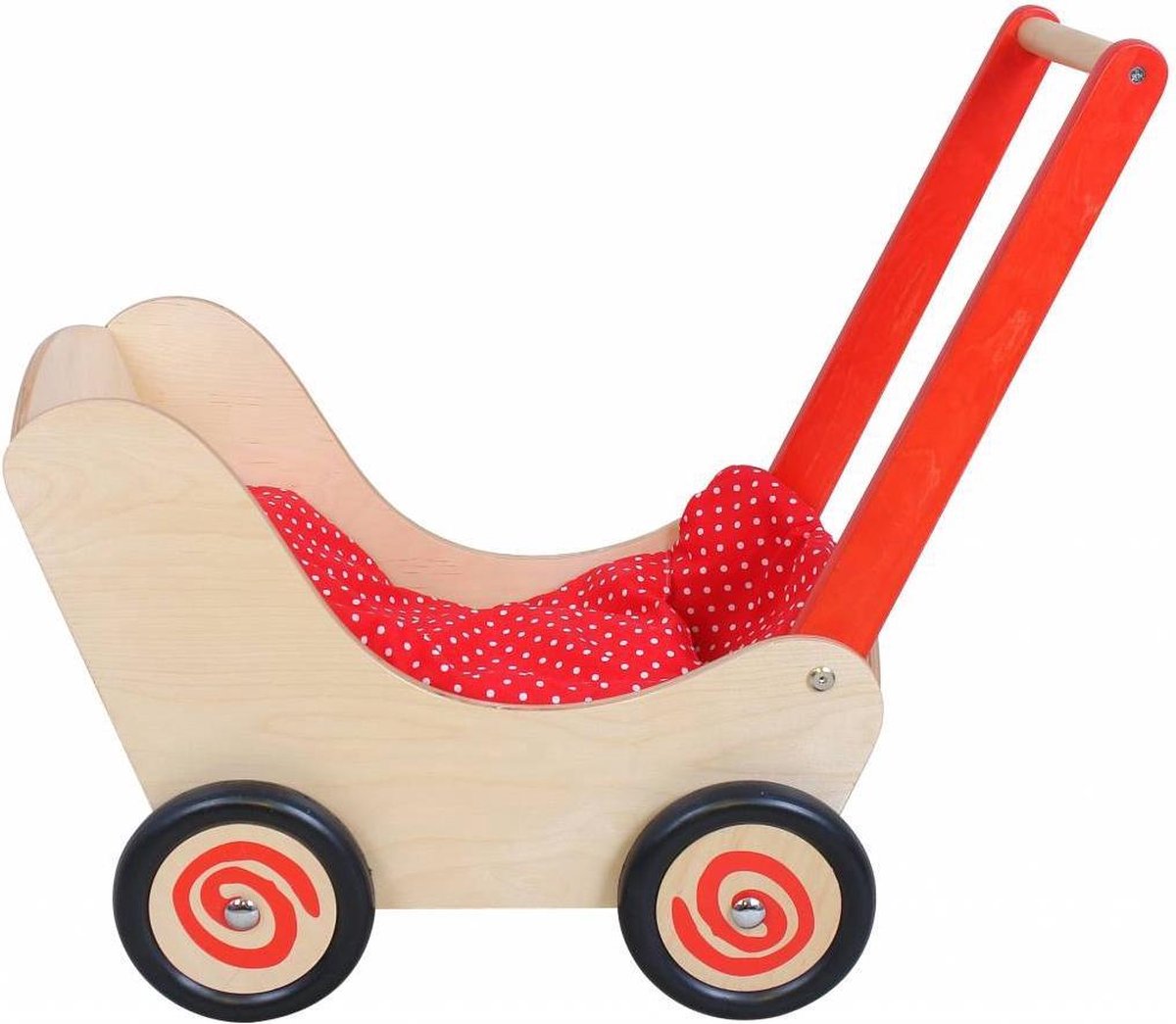 Simply for kids Houten poppenwagen rood