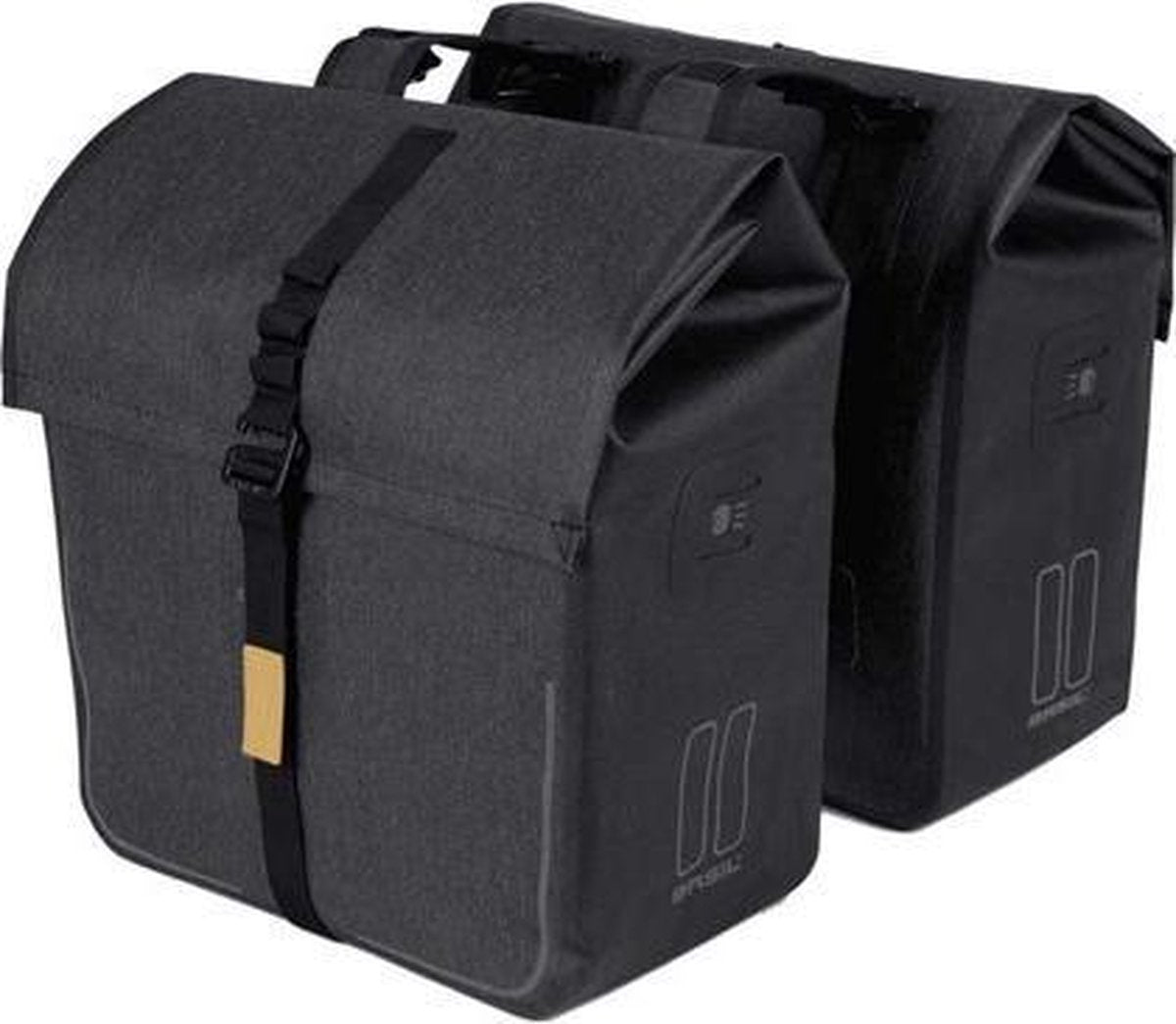 Dubbele fietstas Basil Urban Dry 50 liter 36 x 17 x 42 cm - charcoal melee
