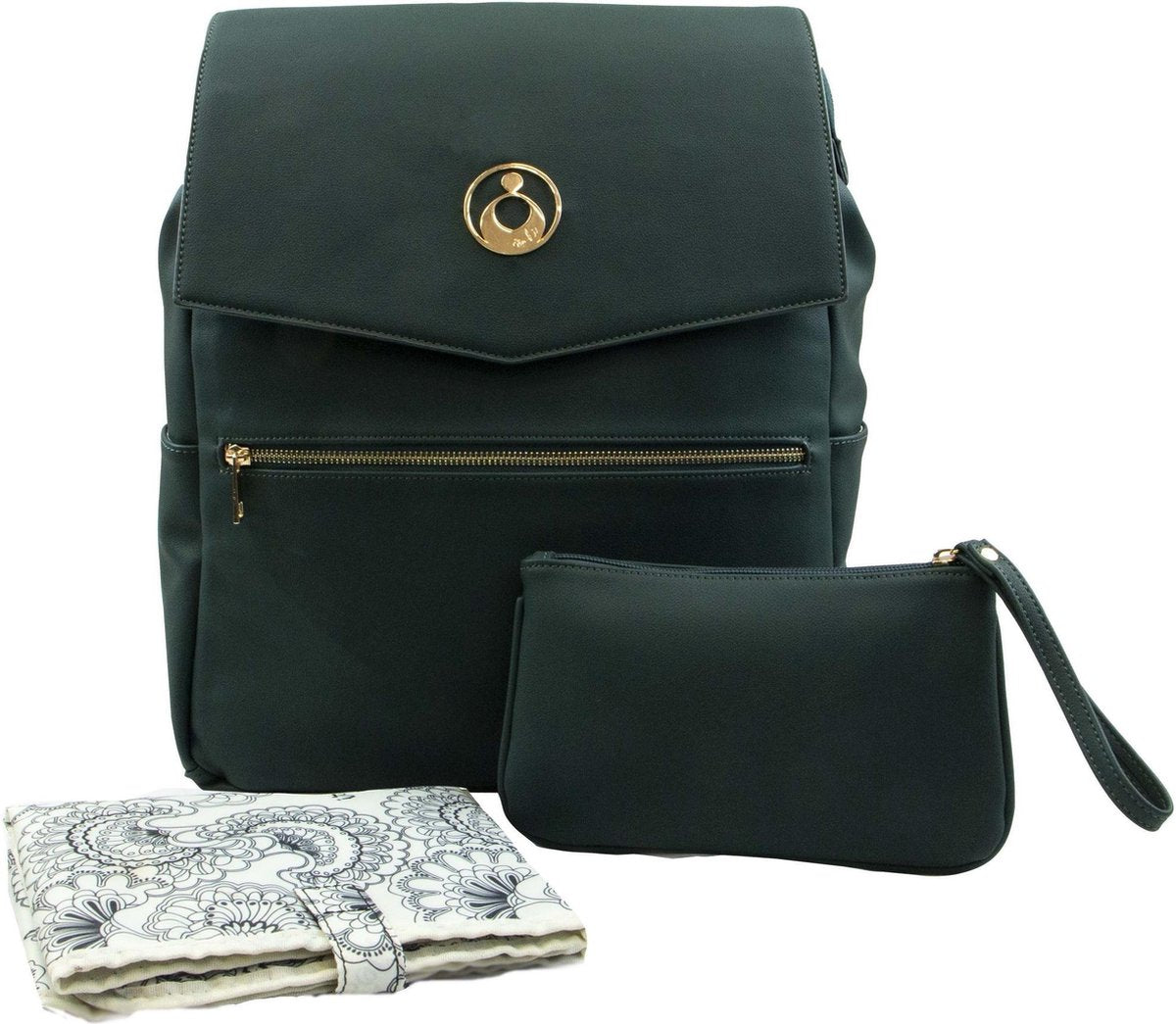 Isoki Luiertas Hartley Backpack Forest green / Rugzak luiertas groen / Verzorgingstas Groen