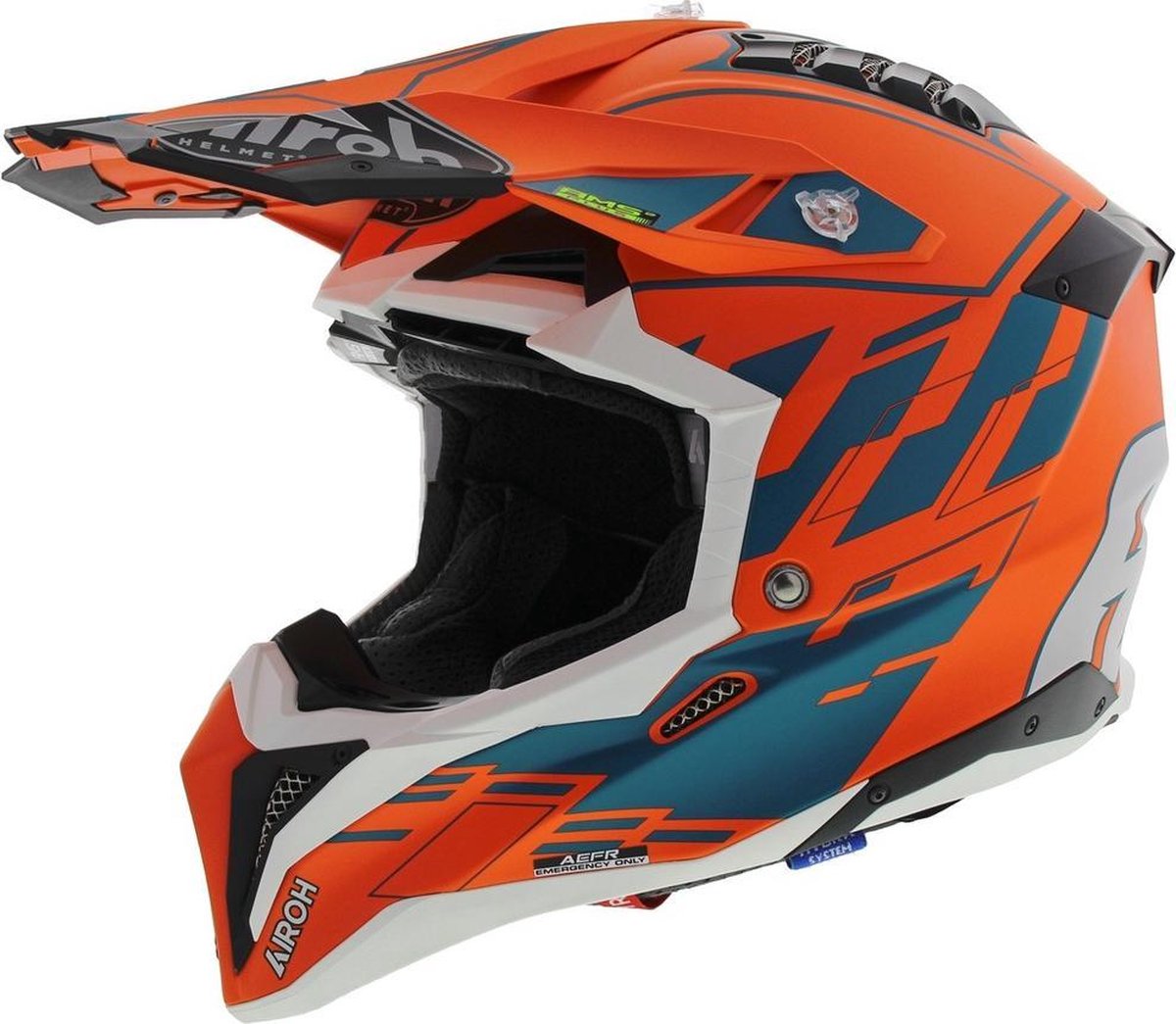 Airoh Aviator 3 AMS² Rampage crosshelm mat oranje zwart XL
