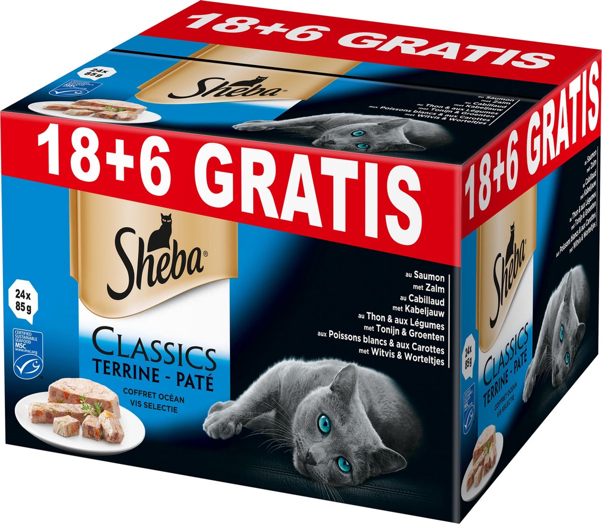 Sheba Alu Classics Fish 18+6 Promo Pack