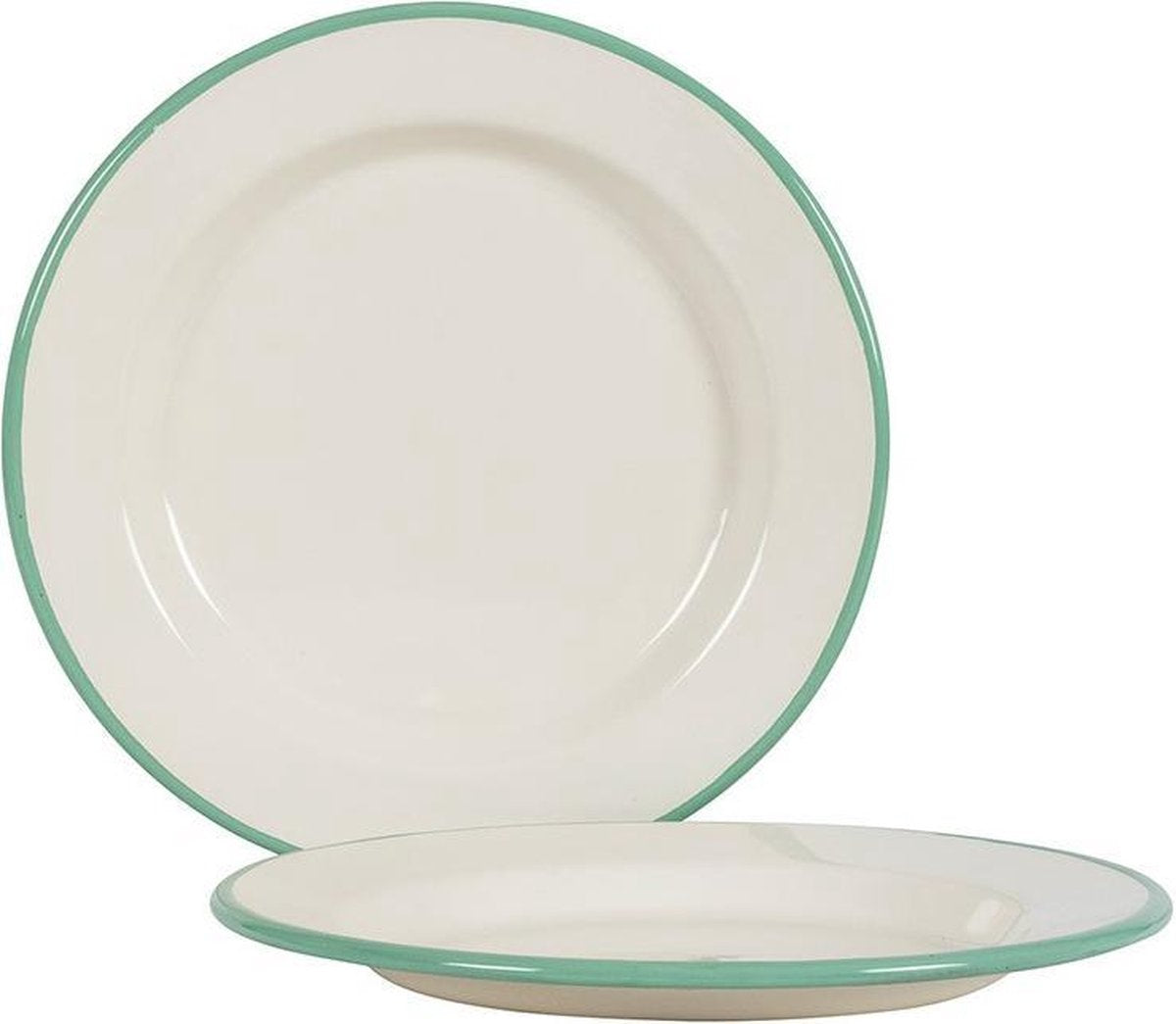 Set van 2 - Bord Emaille 24 cm