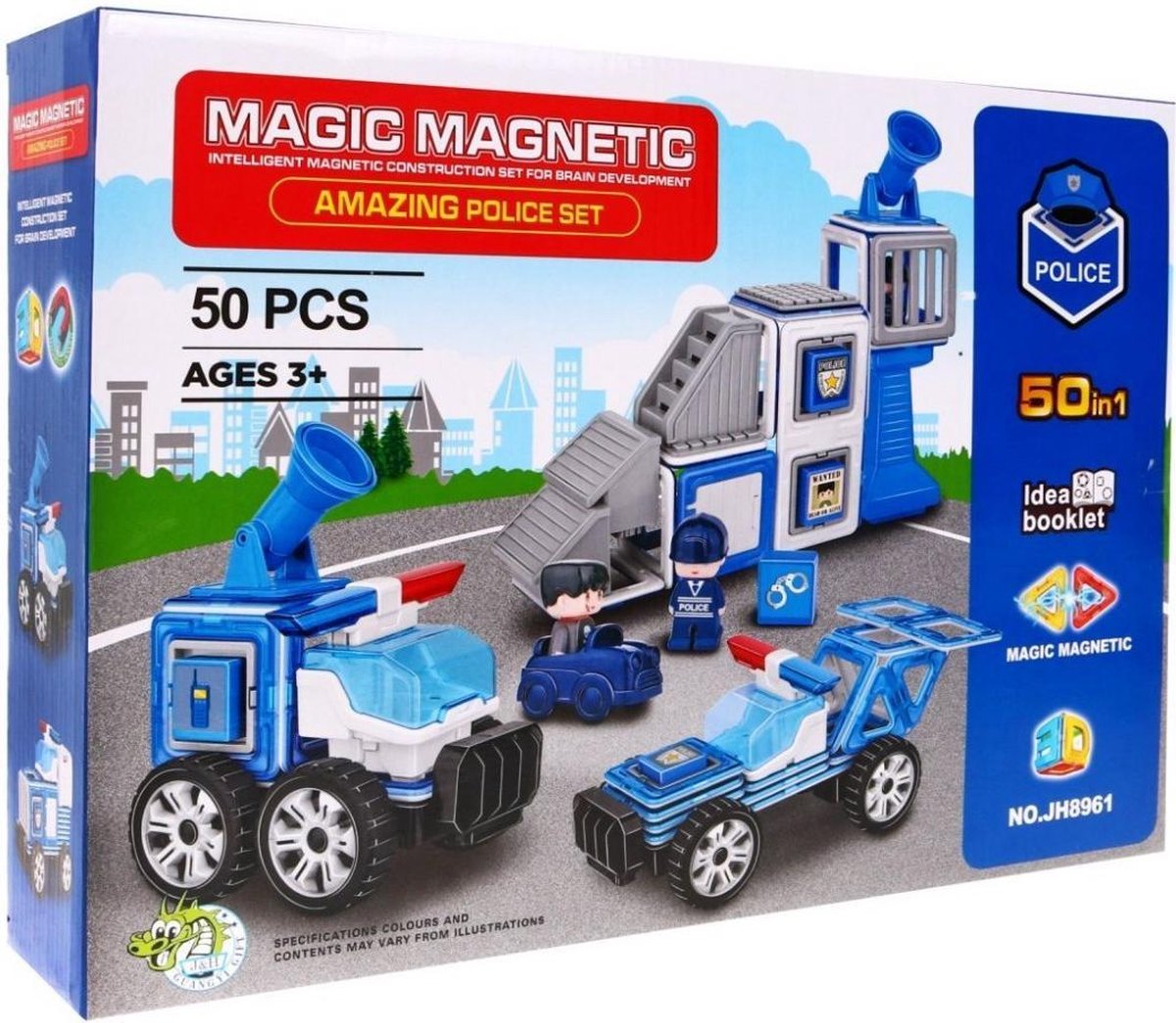 Magnetische Bouwset Politie 50 Delig