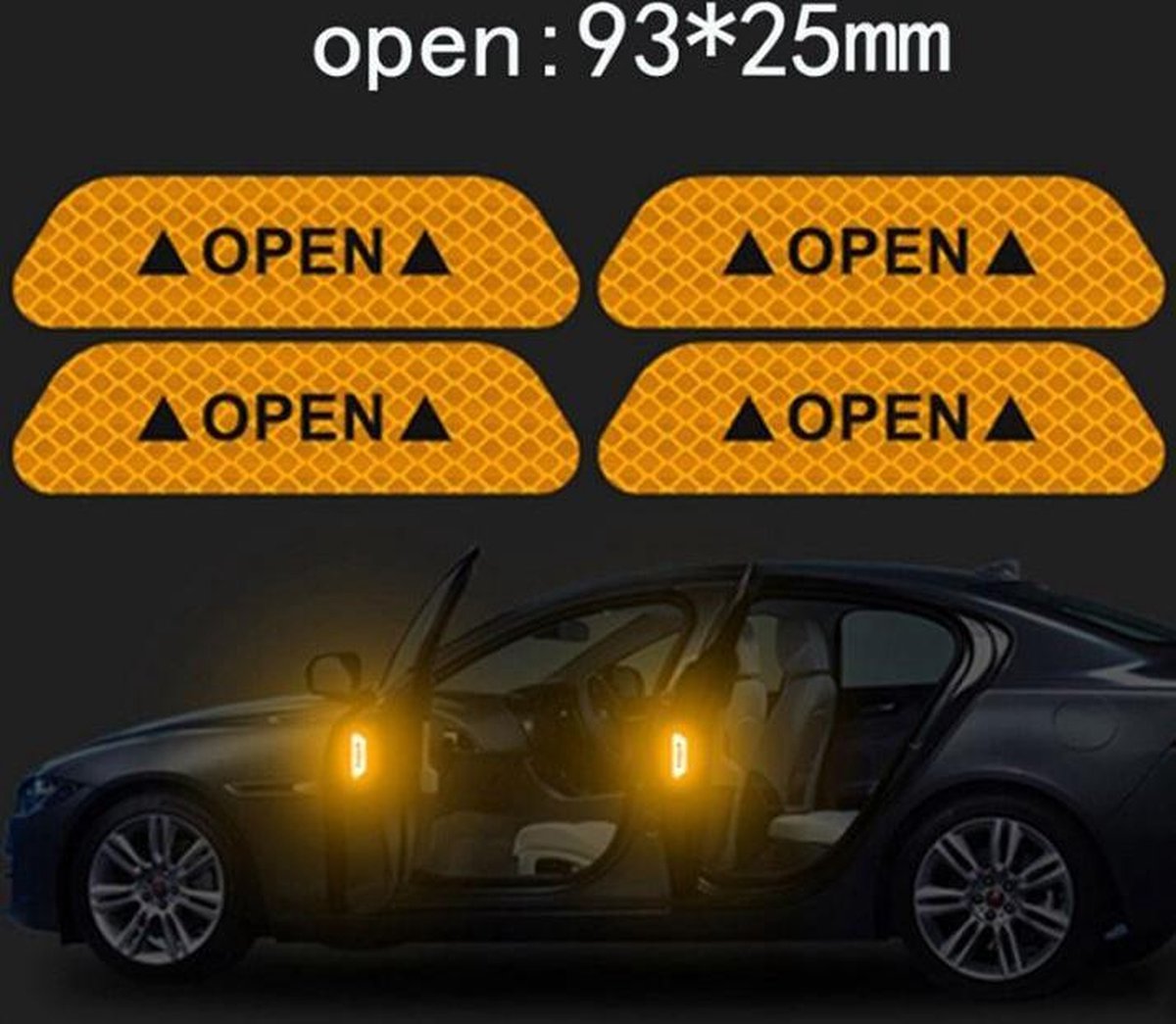 Auto Reflecterende deur Sticker set van 4 