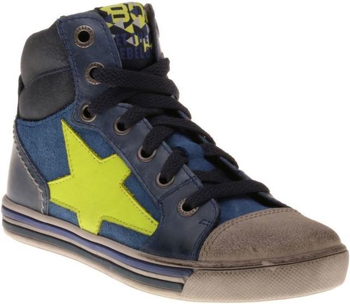 Blauwe half hoge sneaker- hip-maat 27