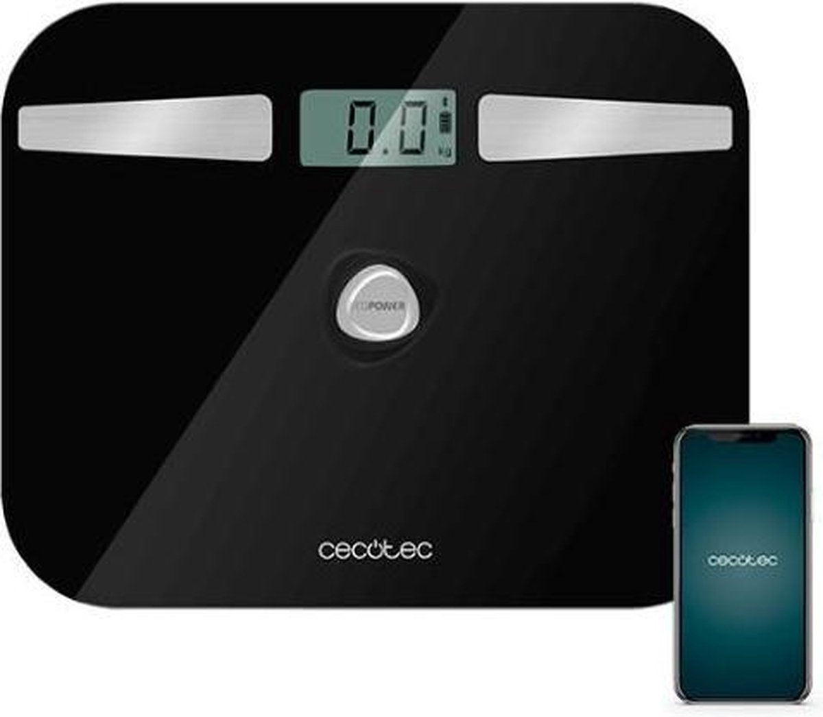 Digitale Personenweegschaal Cecotec EcoPower 10200 Smart Healthy LCD Bluetooth 180 kg Zwart