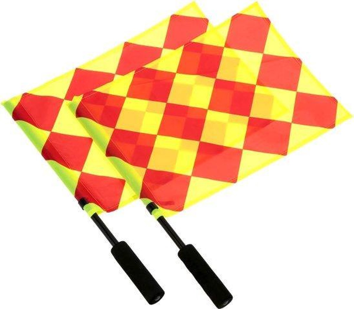 2 Grensrechtersvlaggen  - Set Grensrechter Vlaggen - Scheidsrechter Accessoires