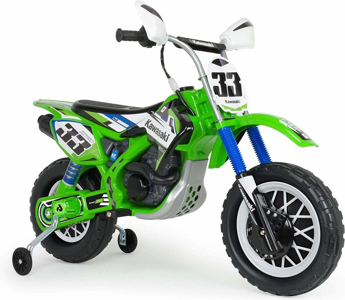 Injusa Accuvoertuig Motorfiets Cross Kawasaki 12 V 115 Cm Groen
