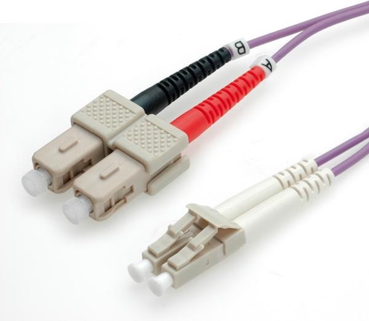 ROLINE 1m LC/SC Glasvezel kabel OM4 Violet