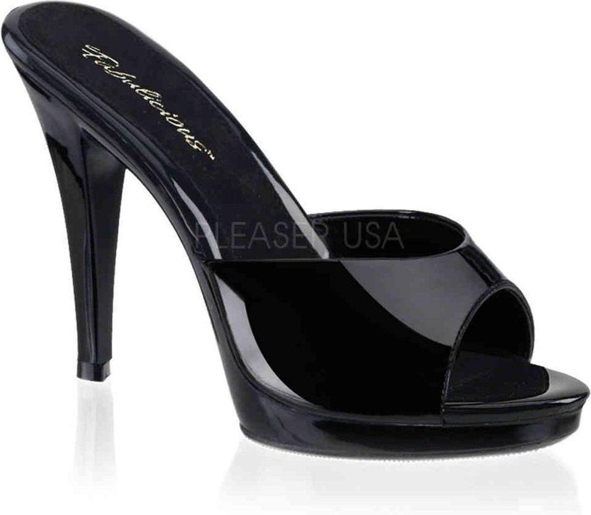 Fabulicious Muiltjes met hak -44 Shoes- FLAIR-401-2 US 13 Zwart