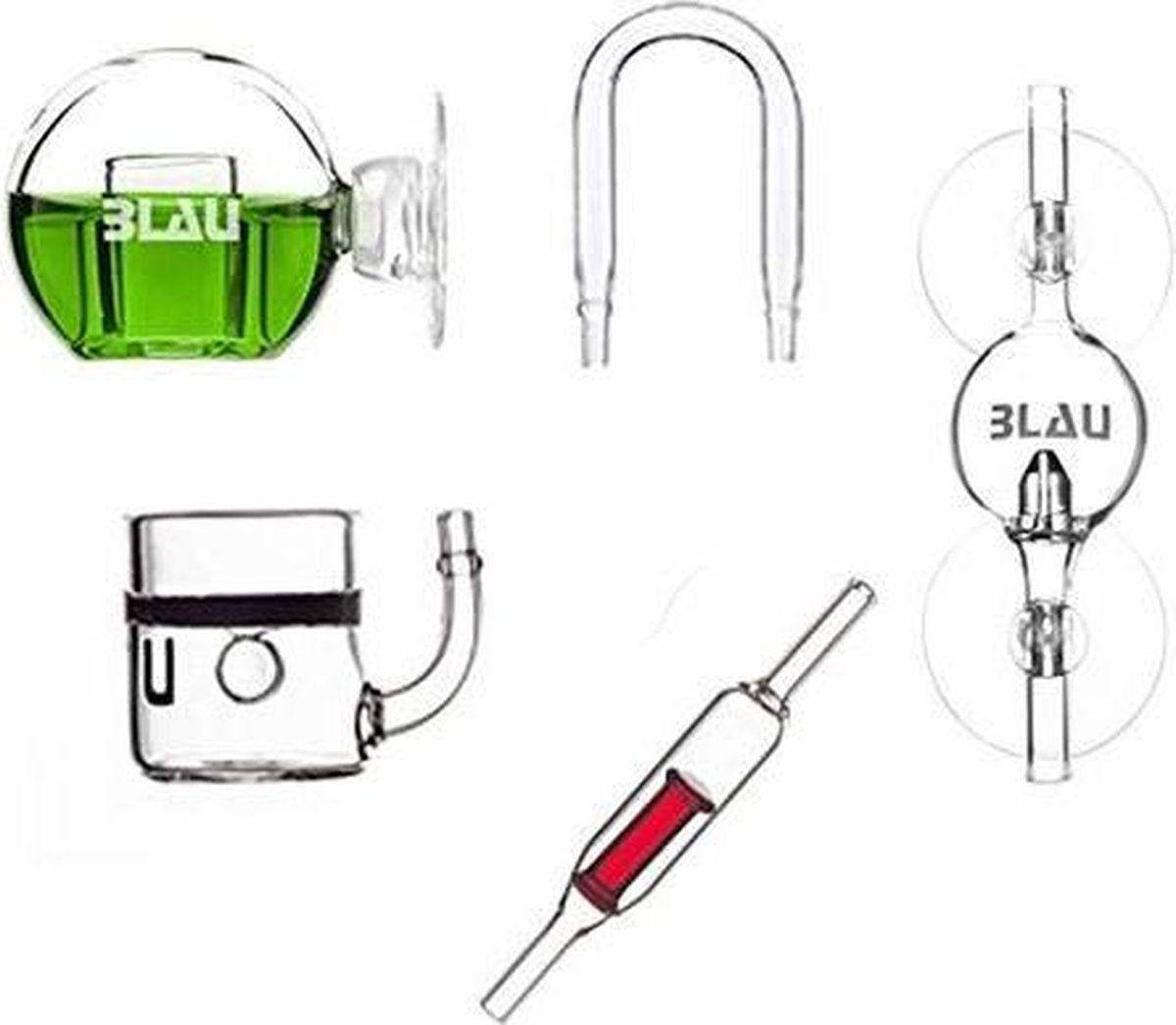 BLAU glazen CO2 set S - voor Aquaria tot 60 Lter