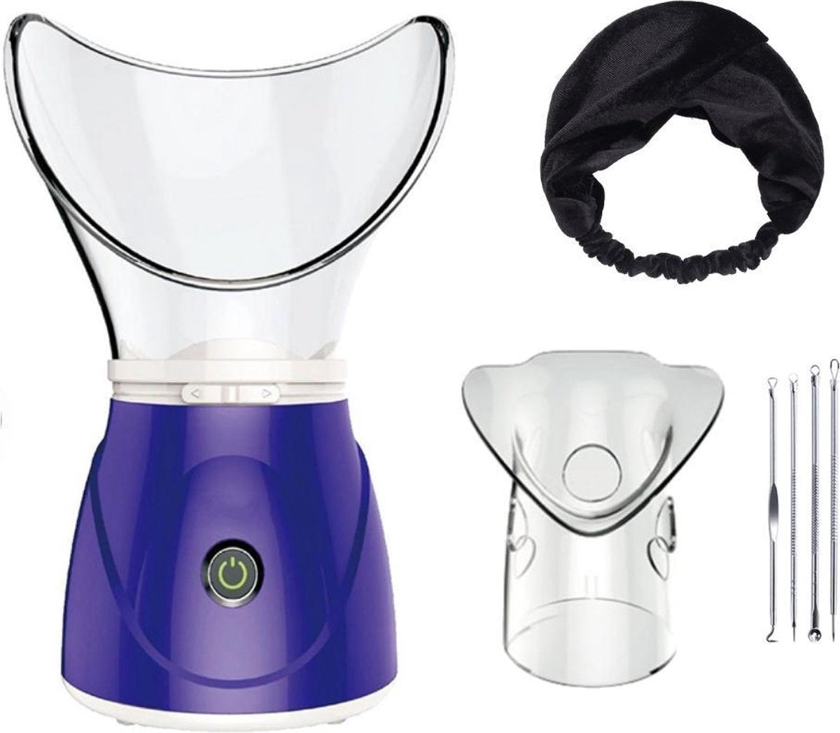 Supplife Gezichtssauna - Met 4-delig Blackhead Remover Set en Haarband - Paars - Gezichtsstomer - Facial Steamer
