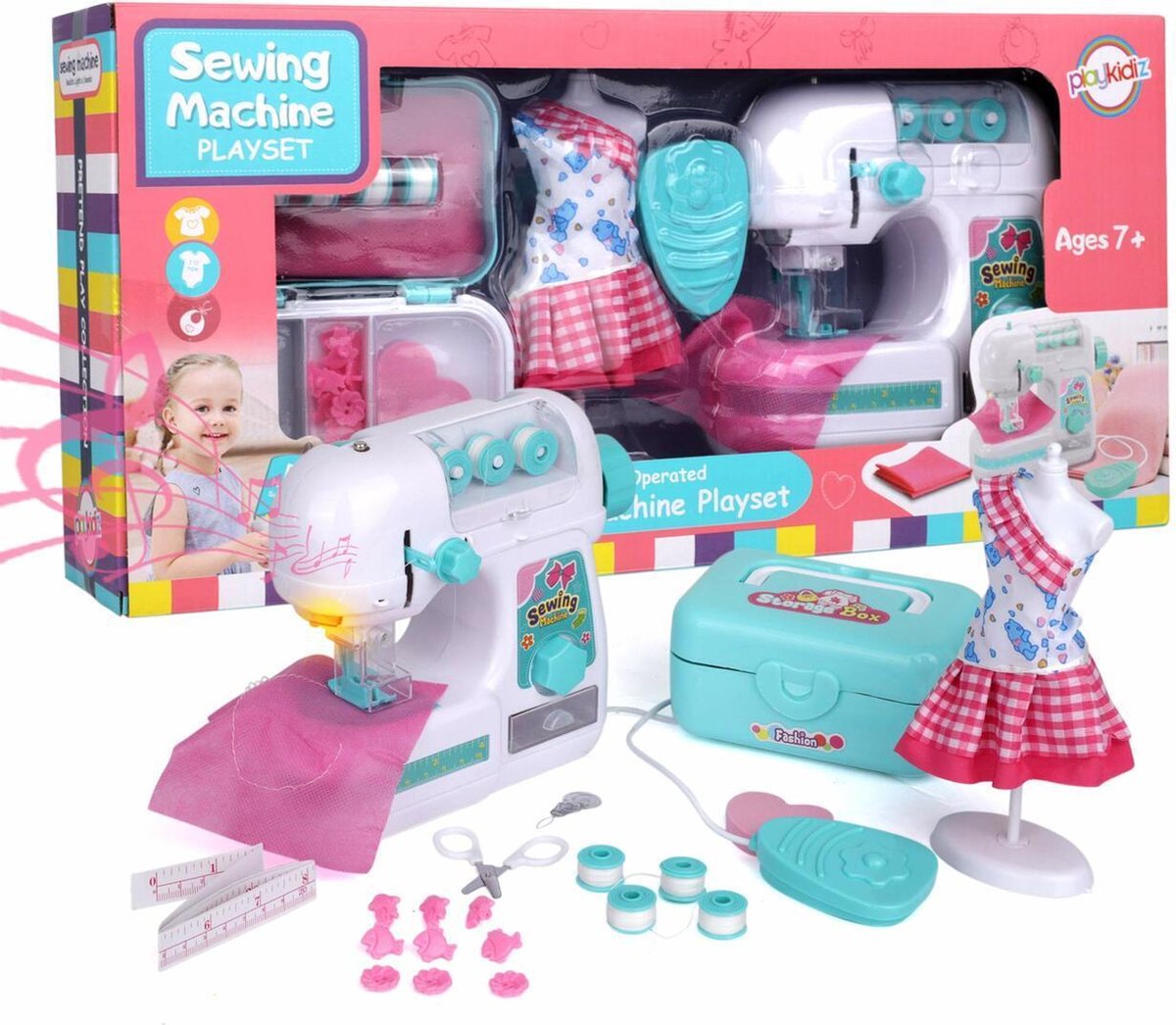 Playkidz Sewing Machine Play Set - Kinderen Naaimachine Rollenspel Set