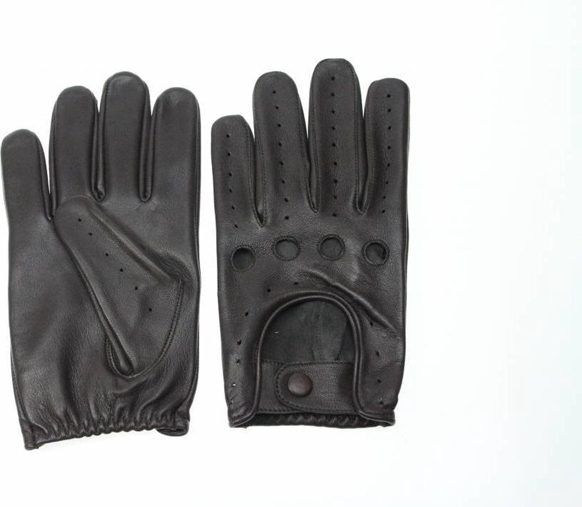 Driver leren autohandschoenen donker bruin | maat XL
