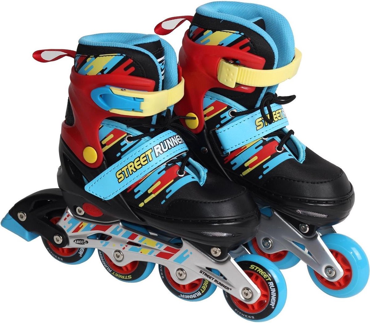 Laubr skeelers Streetrunner abec 5 maat 31-34 multicolor - zwart
