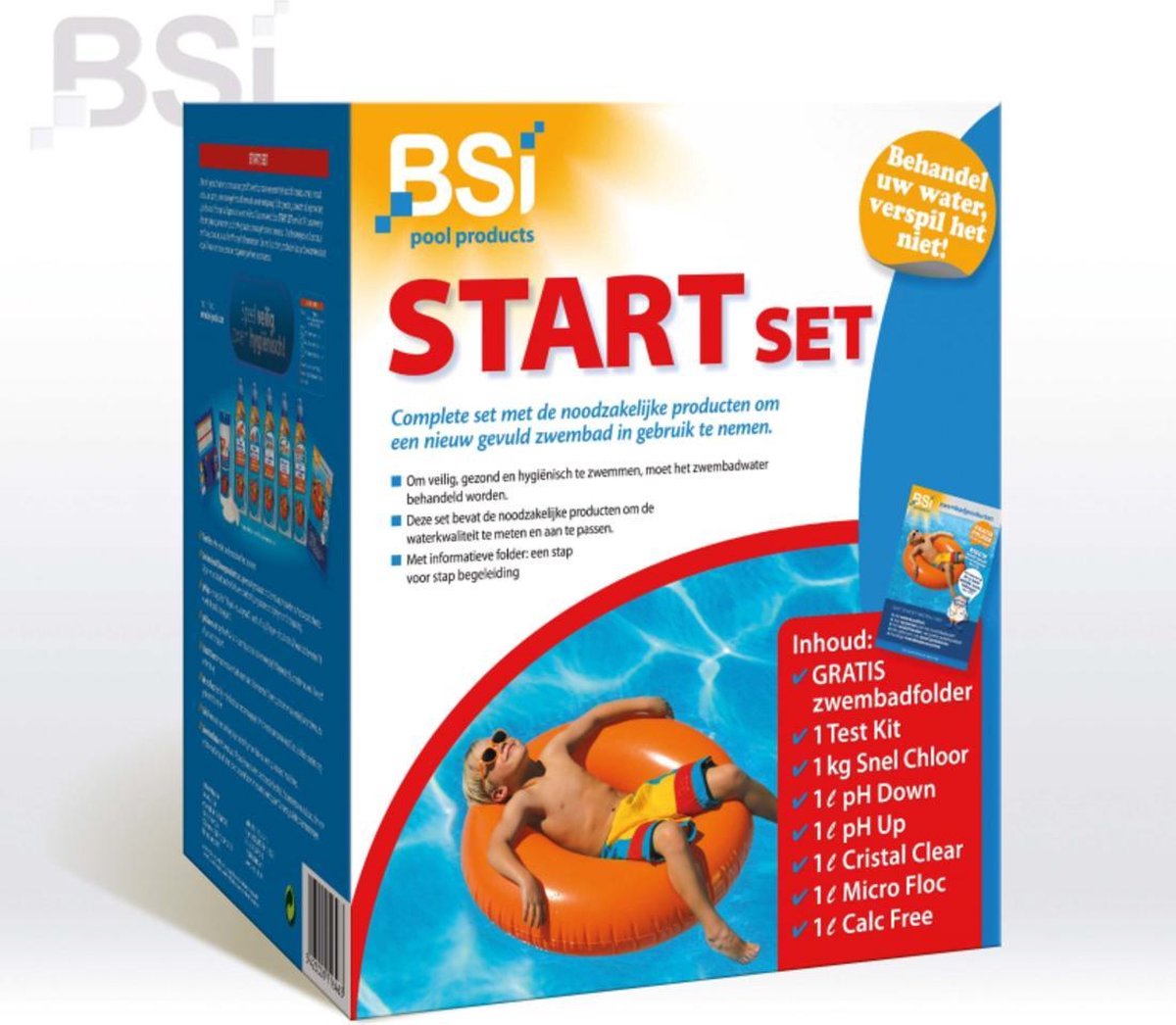 Start set - compelete set een nieuw gevuld zwembad in gebruik te nemen