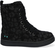 Bunnies JR 220942-789 Meisjes Biker Boots - Zwart - Imitatieleer - Veters