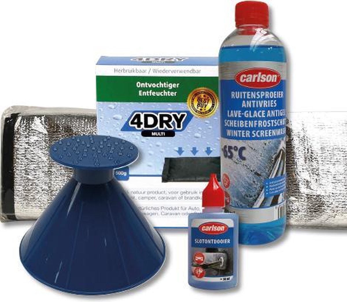 Carlson No Ice Bucket Winteremmer | Ronde | ijs krabber | Slotontdooier| Antivries | Ijsdeken | Auto | Vochtvanger !