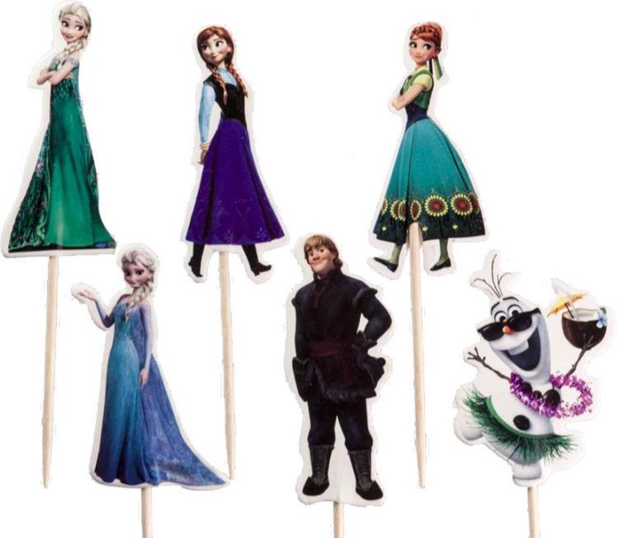 ProductGoods - 24 Leuke cocktailprikkers Frozen | Frozen | Verjaardag | Sateprikkers | Traktatie | Feest | Prikkers