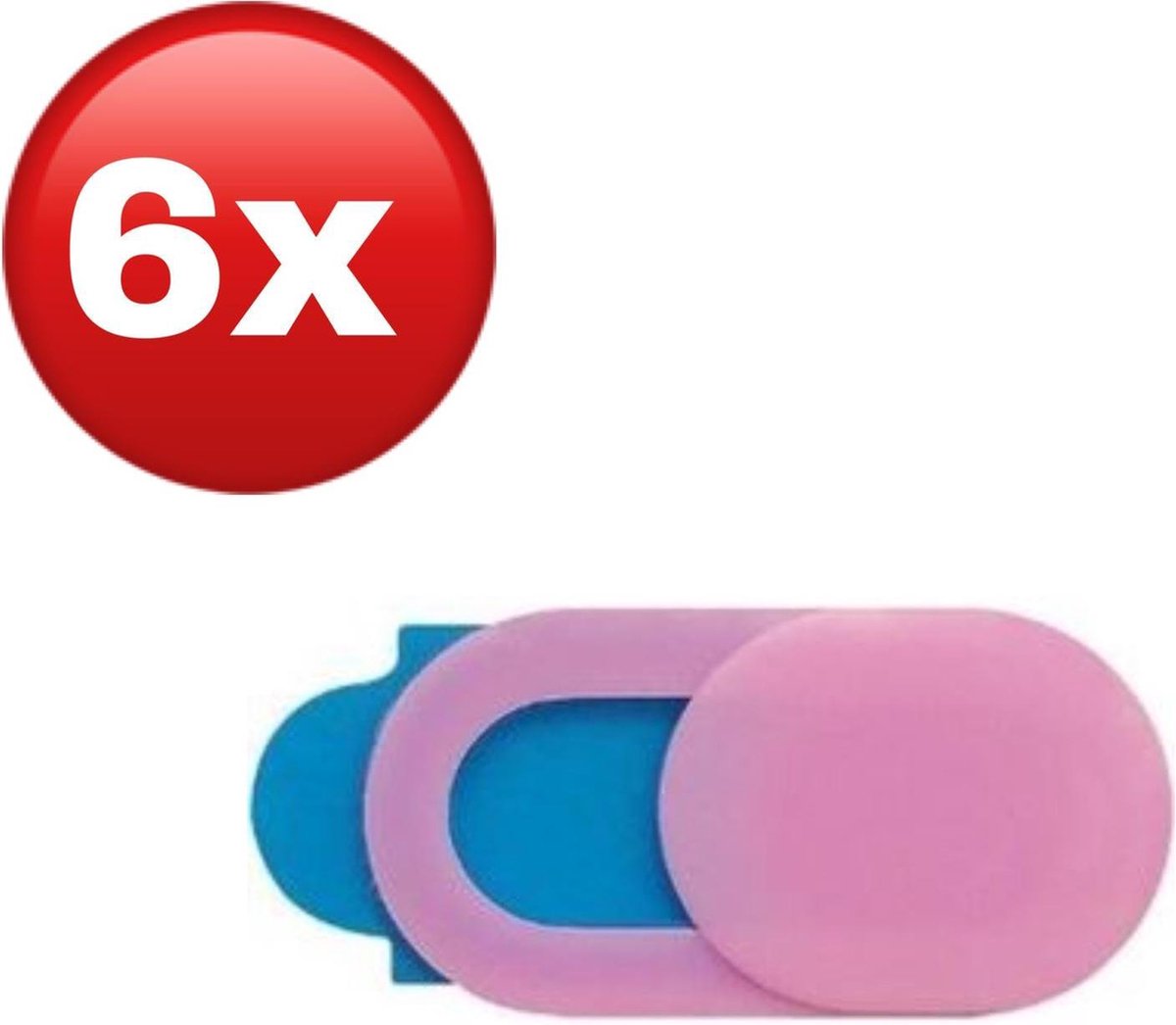 6 stuks - Webcam cover - Camera schuifje - Privacy - Cover - Schuifje - Roze