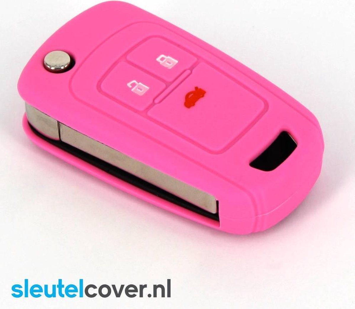 Opel SleutelCover - Roze / Silicone sleutelhoesje / beschermhoesje autosleutel