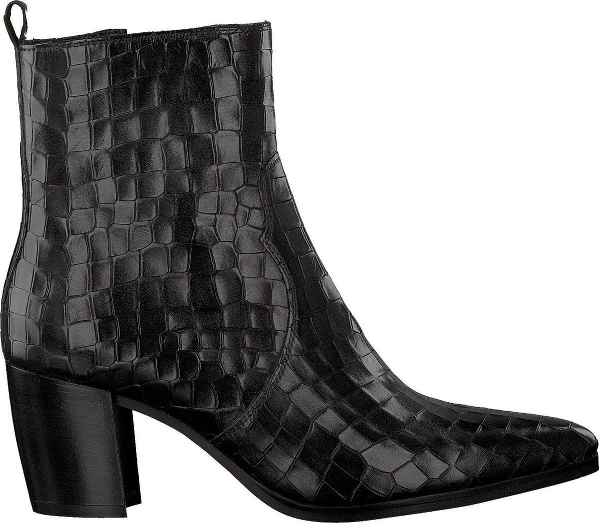 Notre-V 01a-203 Enkellaarsjes - Enkelboots - Dames - Zwart - Maat 38