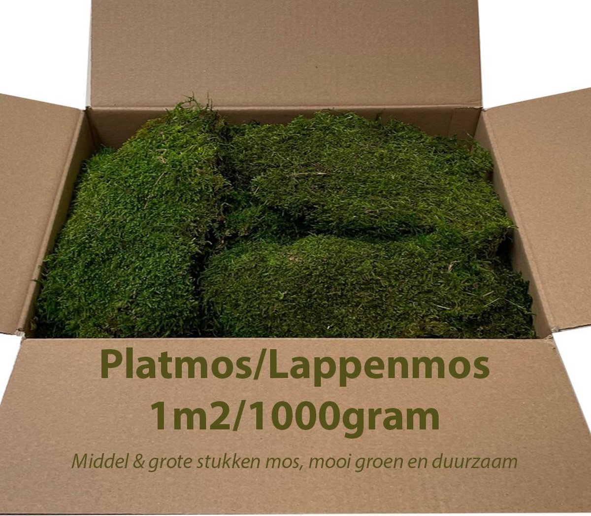 Lappenmos| platmos| geprepareerd 1000gram