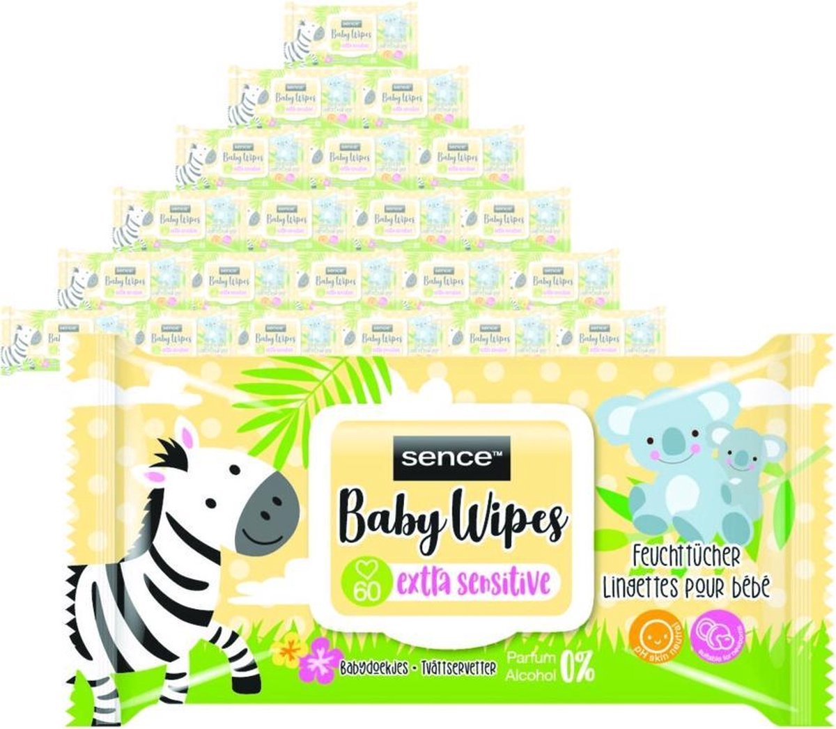 24x Sence Baby Billendoekjes Extra Sensitive 60 stuks